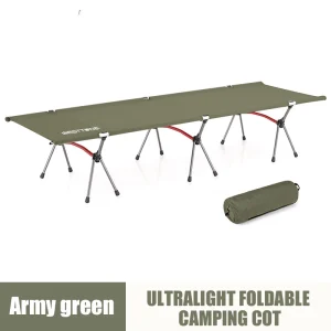 Camping Cot with Leg Extenders Portable Folding