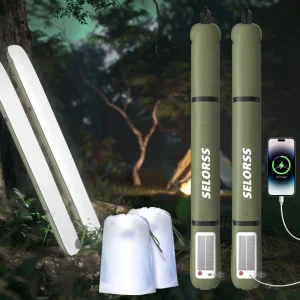 Solar Camping Lantern 2000mAh for Hiking Camping Fish USB-Type C